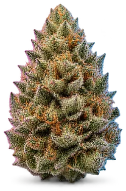 AI-generated illustration of a cannabis flower for the AF60 page, not a photo of the strain