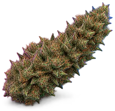 AI-generated illustration of a cannabis flower for the Alien Rift page, not a photo of the strain
