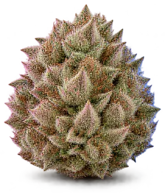 AI-generated illustration of a cannabis flower for the Candy Runtz page, not a photo of the strain