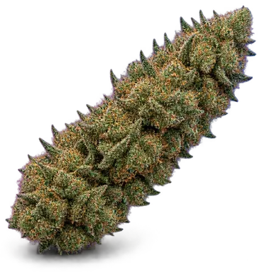 AI-generated illustration of a cannabis flower for the Dole Whip page, not a photo of the strain