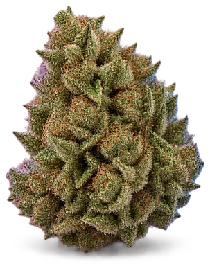 AI-generated illustration of a cannabis flower for the Eskimo Pie page, not a photo of the strain