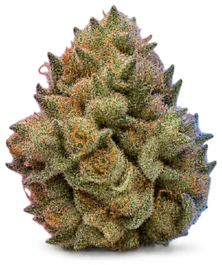 AI-generated illustration of a cannabis flower for the Farmer Felon page, not a photo of the strain