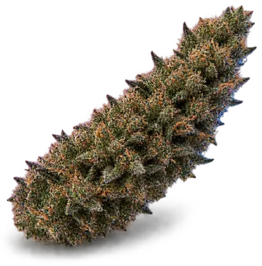 AI-generated illustration of a cannabis flower for the Headband Kush page, not a photo of the strain