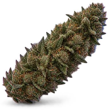 AI-generated illustration of a cannabis flower for the Kush Master page, not a photo of the strain