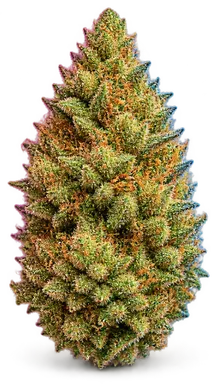 AI-generated illustration of a cannabis flower for the Lemon Cake Lab Test page, not a photo of the strain