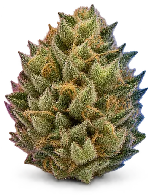 AI-generated illustration of a cannabis flower for the Melonade page, not a photo of the strain