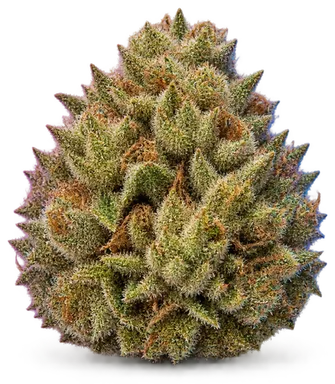 AI-generated illustration of a cannabis flower for the Peanut Butter Souffle 1 page, not a photo of the strain