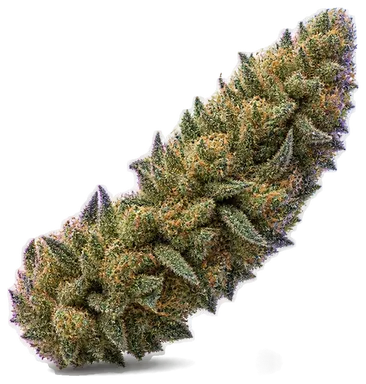 AI-generated illustration of a cannabis flower for the Strawnana page, not a photo of the strain